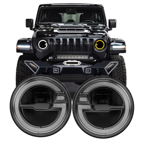 7 inch Round Led Halo Headlights with Turn Signals