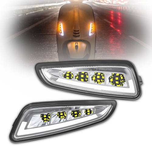 2014-2025 Vespa Sprint / Primavera 50 125 150 Led Front Indicators with Emark Approval