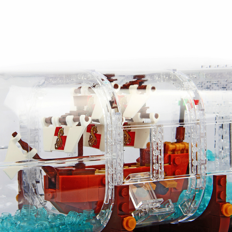 Customized 6006 8001 S7303 Ship in A Bottle Ideas Boat 21313 Building Block Brick 962pcs from China