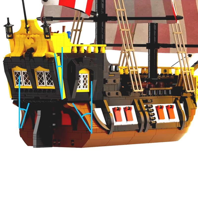 ZebraBlocks 698998 Pirates of Barracuda Bay Ideas 2545pcs 21322 Building Block Bricks Toys from China