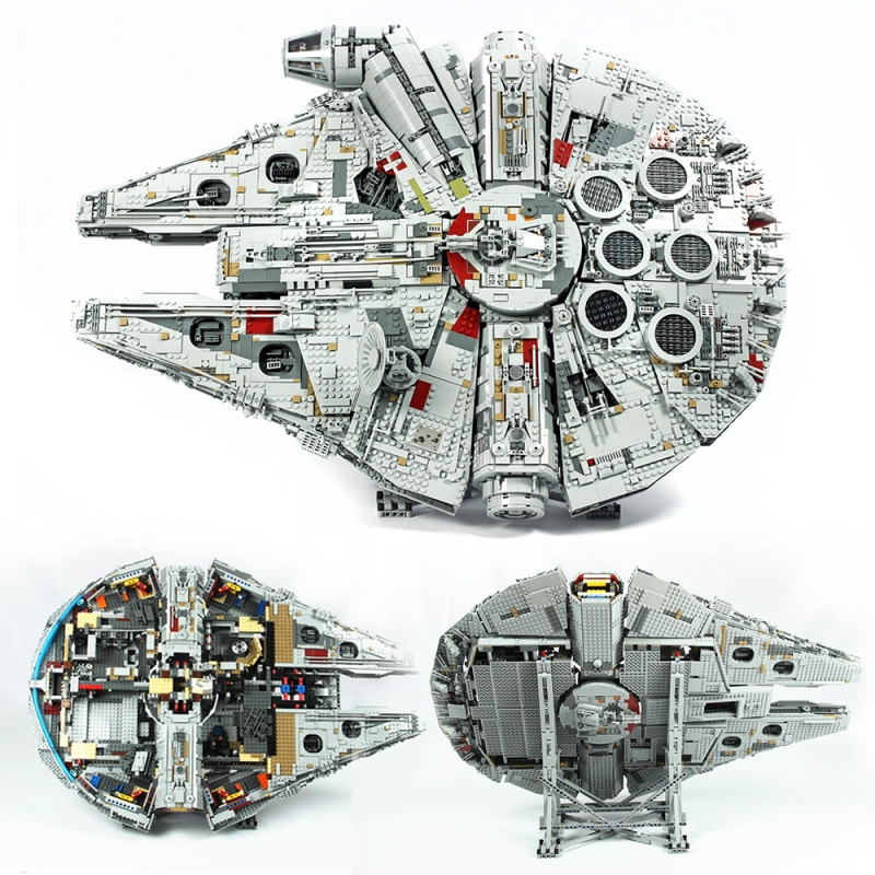 Customized XQ003 UCS Millennium Falcon Star Wars 75192 Holder Optional Building Block Brick 7258±pcs from China