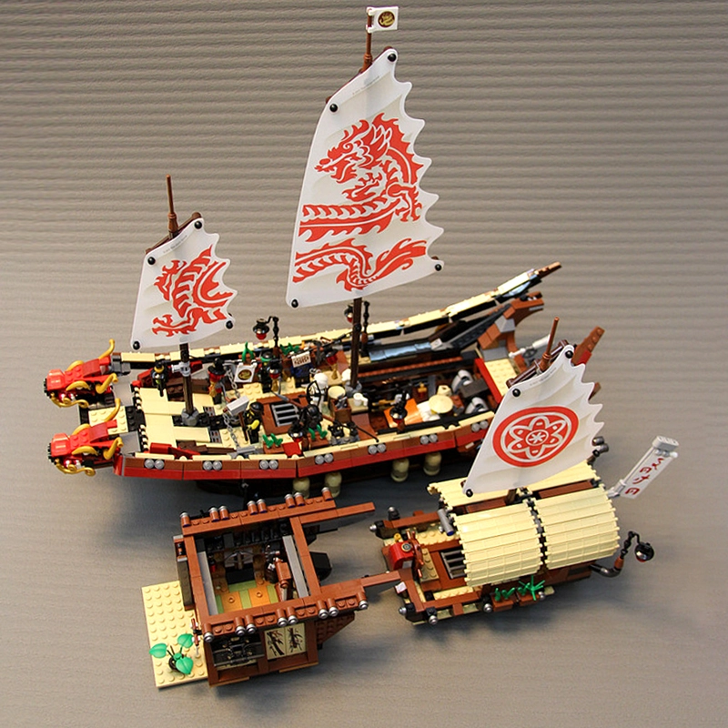 Customized 82203 KING A19039 Ninja Destiny's Bounty Wu Flying Ship Ninja Figures Building Blocks 2295pcs Bricks 70618 Toys From China