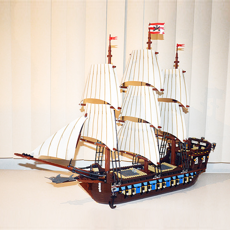 KING 19022 Imperial Flagship Caribbean Pirate Series Creator Expert 1664pcs Ship from China 10210