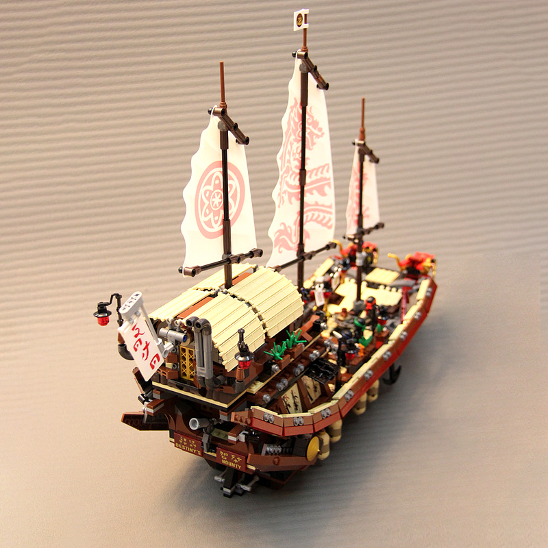 Customzied 82203 Ninja Destiny's Bounty Flying Ship Vessel Building Blocks 2295pcs Bricks 70618 From USA 3-7 Days Delivery