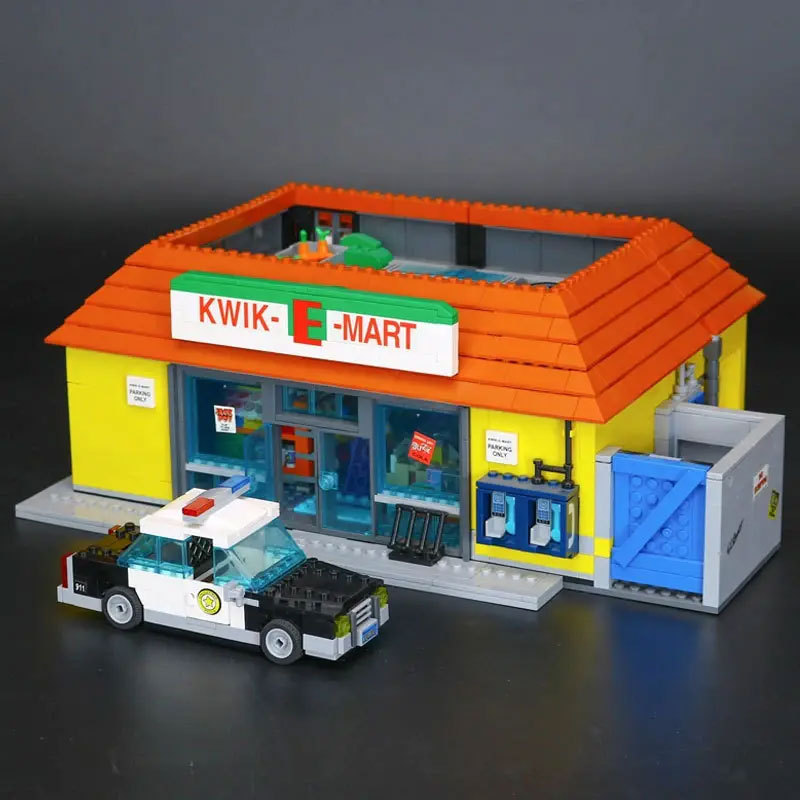 Customized 19004  Movie & Games Series The Kwik-E-Mart 71016 Cartoon Building Blocks 2179pcs Bricks Toys Model From China