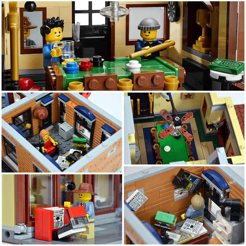 KING A19090 LEJI 99008 Detective's Office Building Blocks 2262pcs Bricks Toys 10246 from USA 3-7 Days Delivery
