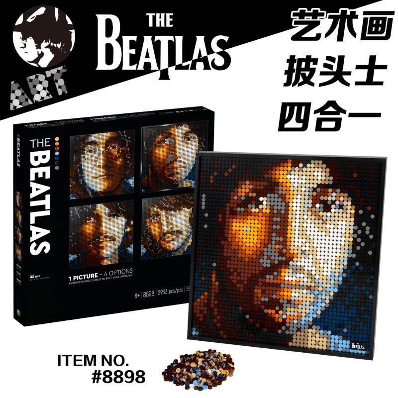 Customized 8898 The Beatles Art and Crafts Pixel Portrait Mural 31198 Building Block Bricks 2933pcs from China