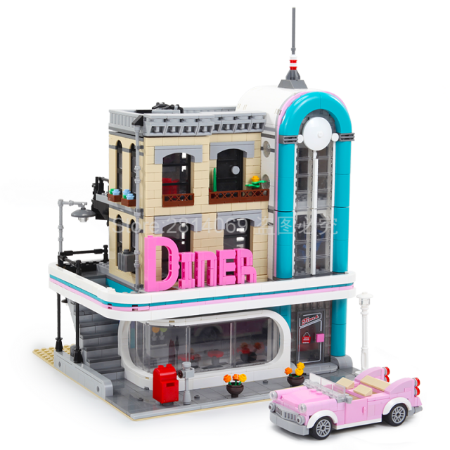 Downtown Dinner Creator 10260  Building Blocks Bricks Ship From USA 3-7 Days Delivery