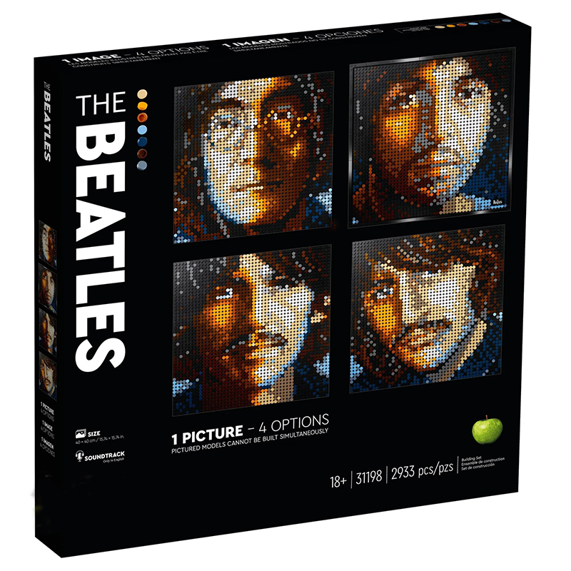 Customized 8898 The Beatles Art and Crafts Pixel Portrait Mural 31198 Building Block Bricks 2933pcs from China