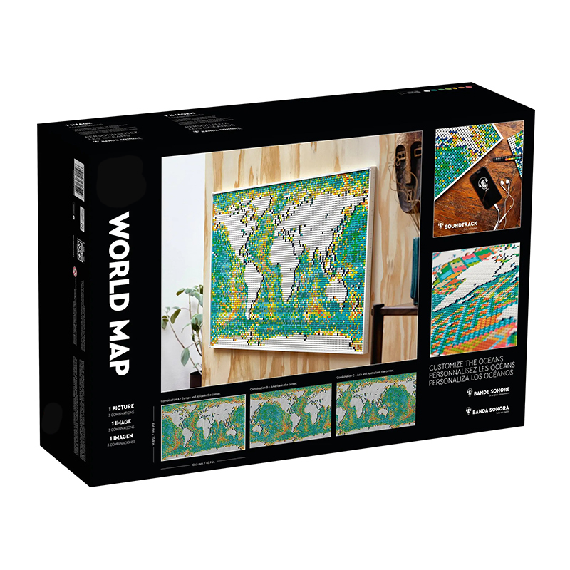 Customized 61203 Art and crafts Art World Map 31203 from USA 3-7 Days Delivery