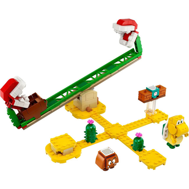 BELA 60022 Super Mario Piranha Swing Slide Expansion Set Building Block 244pcs Bricks Toys 71365 From China