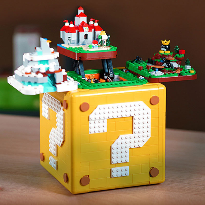 LEJI A91911 ZM 70201 Super Mario 64 Question Mark Blocks Building Block Bricks Toys Model 71395 From China