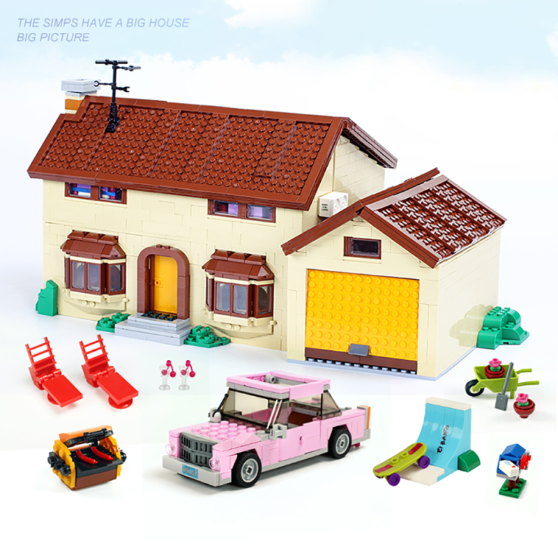 KING A19016 The Simpsons House Movie 71006 Building Block Brick 2523±pcs from China