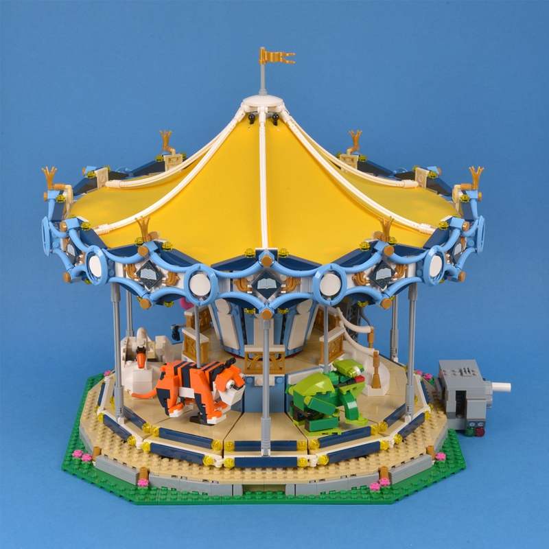 SX 6016 Carousel Amusement Park PF Optional  Creator 10257 Building Block Brick 2670±pcs From China