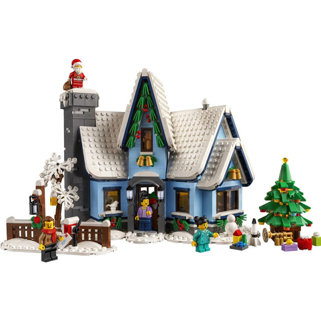 88088 Santa's Visit Winter Village Expert Building Blocks 1445PCS Bricks Toys  Christmas Gift Ship From China Compatible with 10293