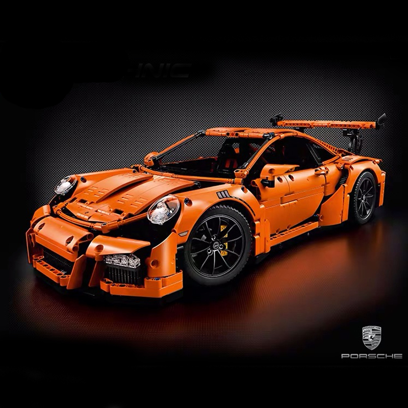 Customized 20001 T19050 High-Tech Series Super car Racing Car 911 GT3 RS Orange Building Blocks 2758PCS Bricks Toys 42056 Ship From China