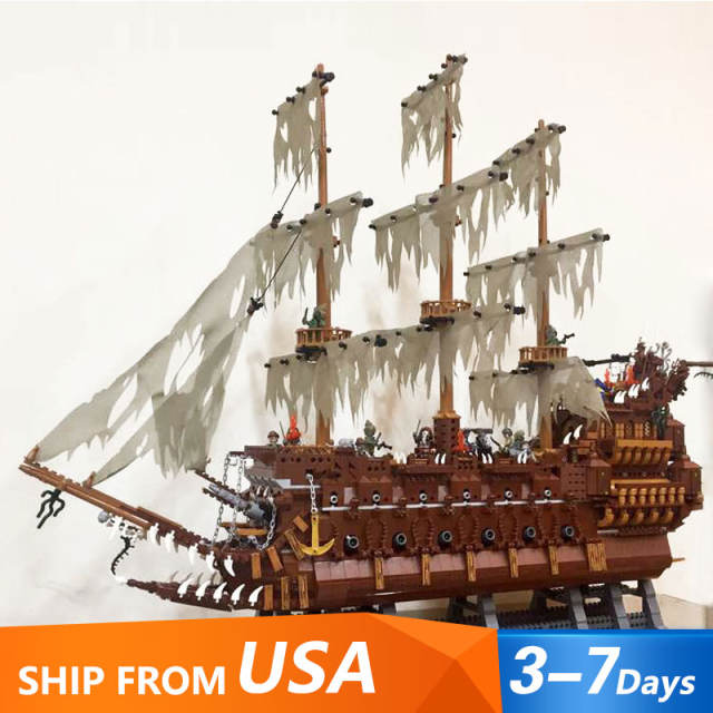 16016 Flying Dutchman Netherlands Ship Set Pirates of The Caribbean Boat Ship From USA 3-7 Days Delivery 83015