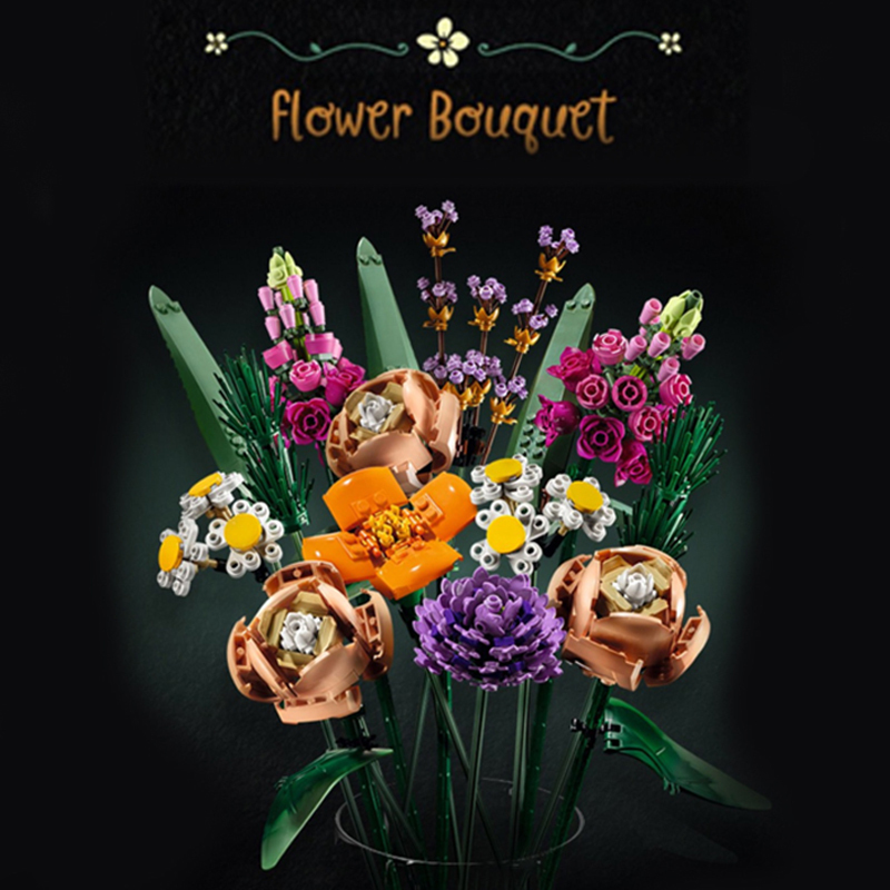 Customized 50001 Flower Bouquet Creator Expert Building Blocks 756pcs Bricks Toys From China 10280