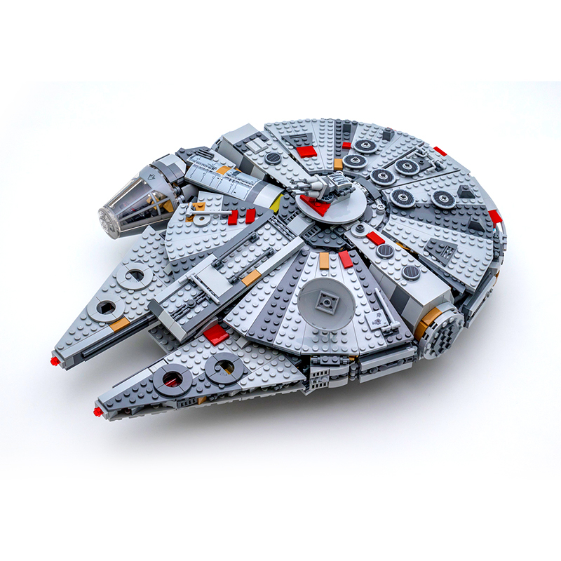 LEJI 99022 Movie & Games Millennium Falcon Starship Warship Spaceship 1351pcs Bricks 75257  From China