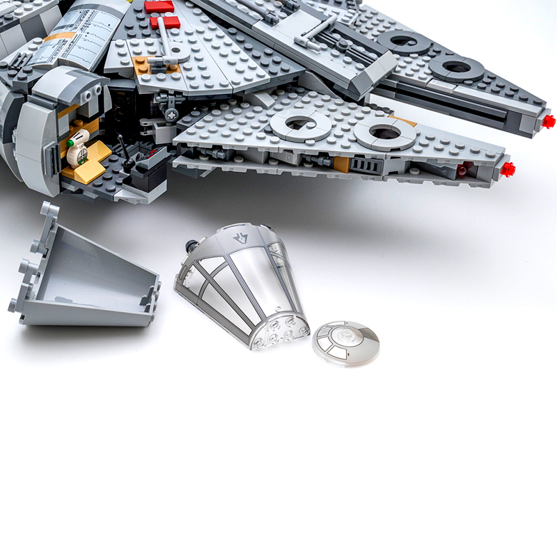 LEJI 99022 Movie & Games Millennium Falcon Starship Warship Spaceship 1351pcs Bricks 75257  From China