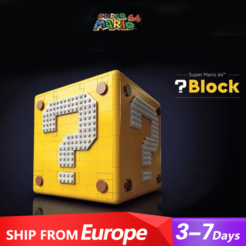LEJI 91911 Super Mario 64 Question Mark Blocks Building Block 2064pcs Bricks Toys Model 71395 From Europe 3-7 Days Delivery