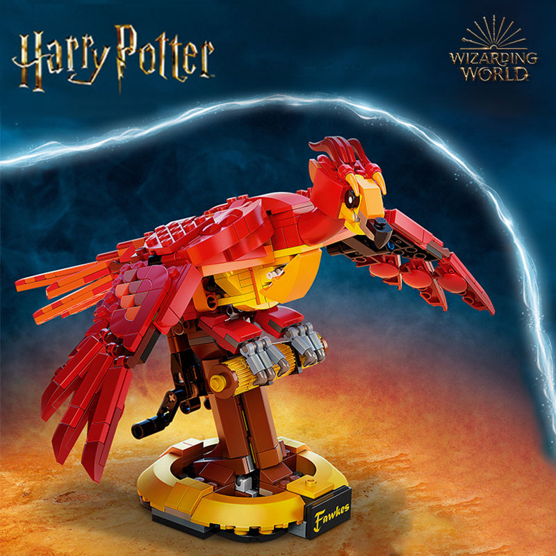 Custom 99917 Fawkes Dumbledore's Phoenix Harry Potter Hogwarts Movie 597pcs Building Block Brick Tos  from China 76394