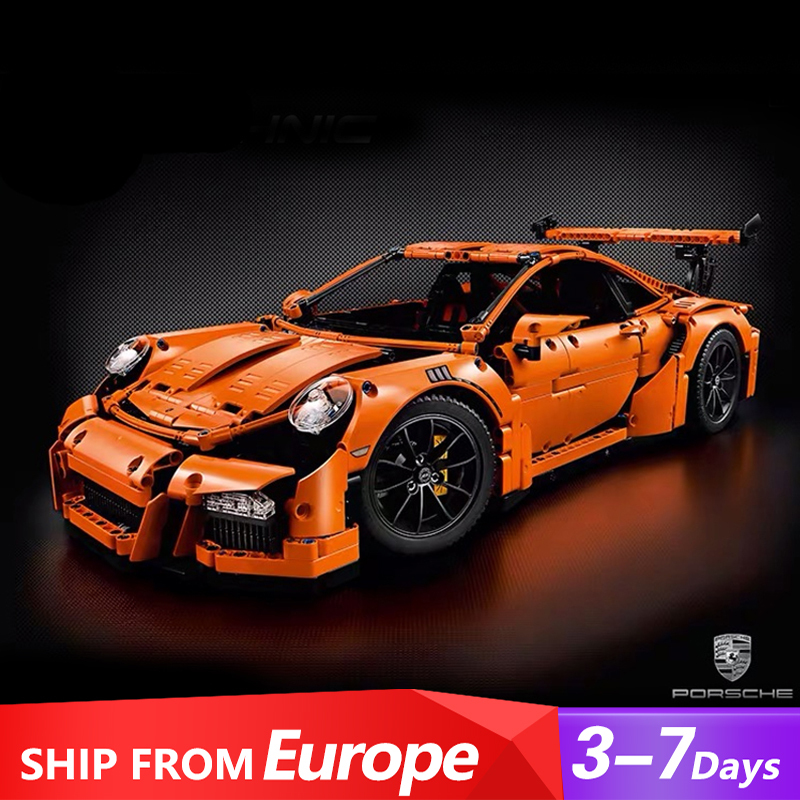 20001 A19050 "Porsched" 911 GT3 RS Super Racing Car Building Blocks Compatible Bricks Toy 42056 Ship From Europe 3-7 Delivery