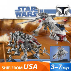 KING X19014 UCS Republic Dropship with AT-OT Walker 1758+pcs Building Block Brick 10195 from USA 3-7 Day Delivery