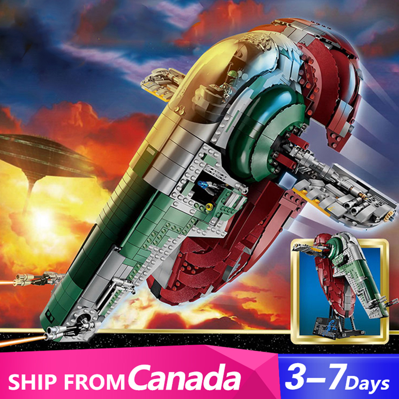 Slave I Star Wars Movie 75060 Building Block Brick Toy Kid Gift 1996 ±pcs Ship from Canada 3-7 Days Delivery