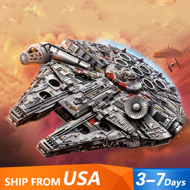 Customized XQ003 UCS Millennium Falcon Star Wars 7258pcs Building Block Brick 75192 from USA 3-7 Day Delivery
