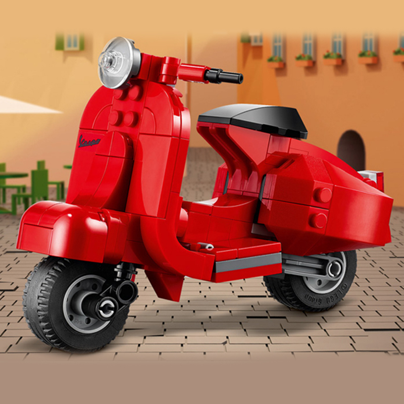 Customized 4001 Vespa Red Mini Creator 40517 Building Block Brick 118±pcs from China