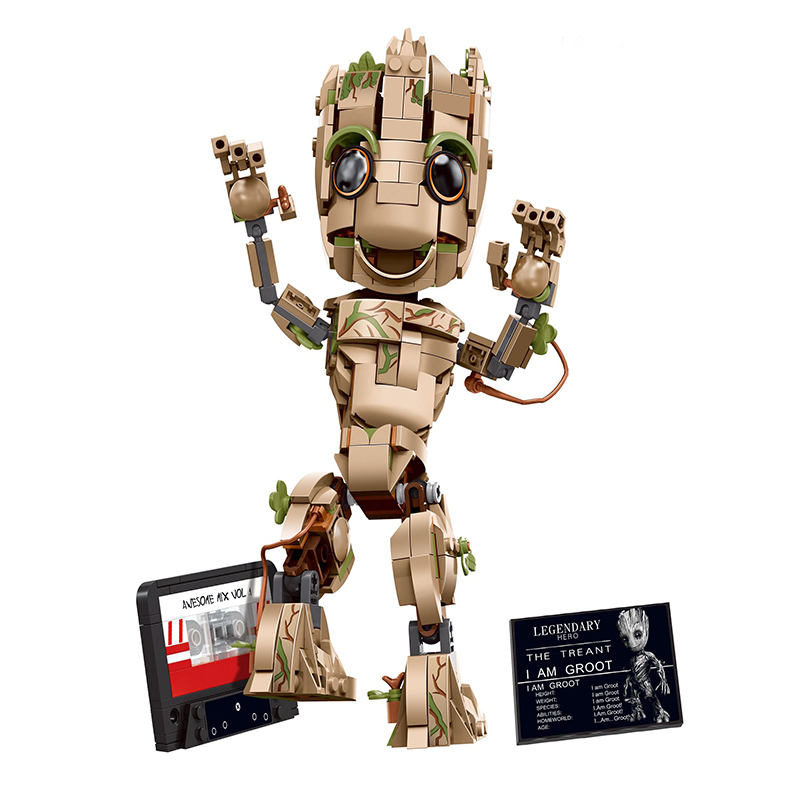 ZM2014 I am Groot Marvel Movie 76217 475±pcs Building Block Bricks Toy from China