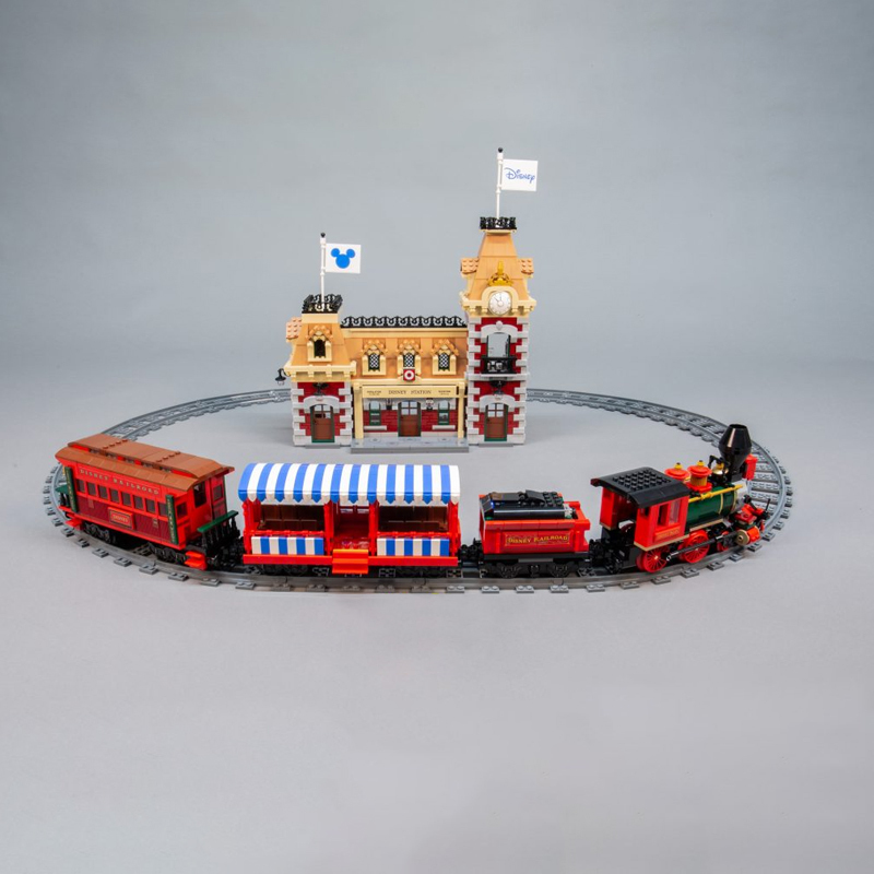 Custom J11001 / 11442 "Disney" Train and Station 71044 Building Block Brick 3350pcs from Europe 3-7 Days Delivery