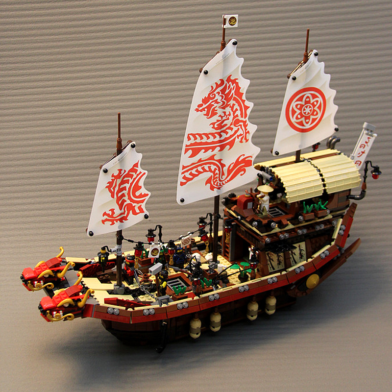 Customzied 82203 Ninja Destiny's Bounty Flying Ship Vessel Building Blocks 2295pcs Bricks 70618 From USA 3-7 Days Delivery