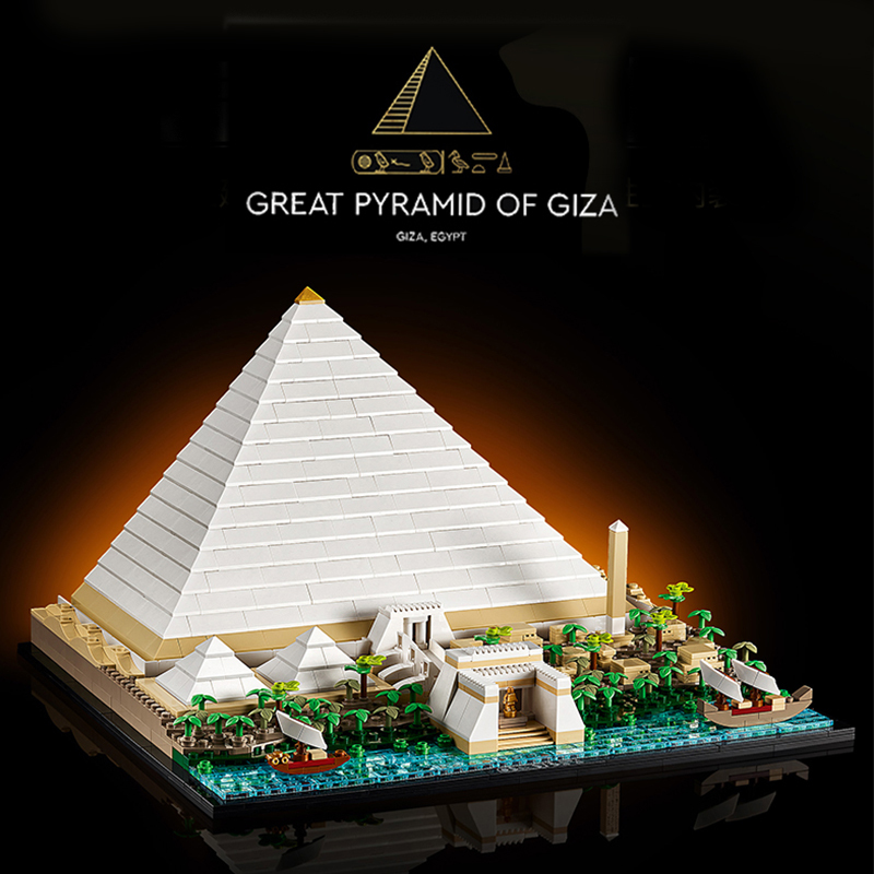 KING 6111 The Great Pyramid of Giza Creator Egypt 21058 Building Block Bricks Toy from China