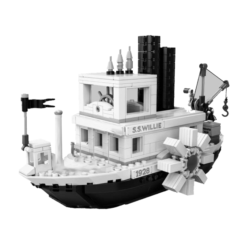 ZM60007 / SX6011 / LJ99018 Ideas Steamboat Wille Mickey Mouse S.S.Wille Boat 21317 Building Blocks 751pcs Bricks Toys from China
