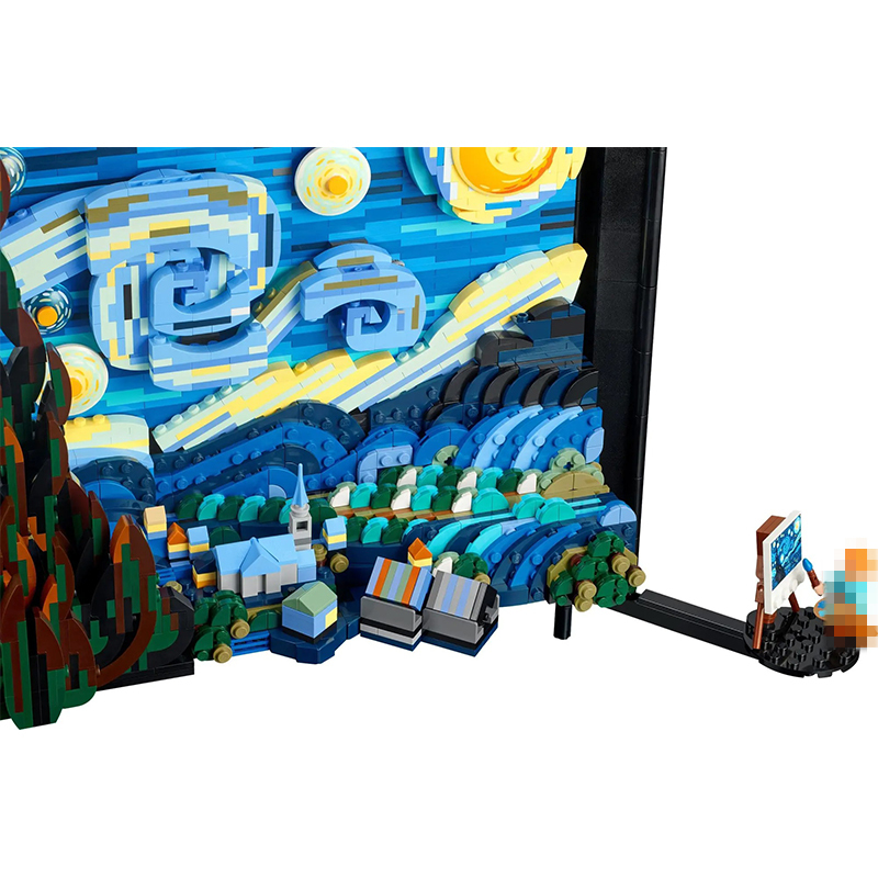 DK 21033 The Starry Night Vincent van Gogh Drawing Painting 21333 Building Block Bricks Toy 2362±pcs from China