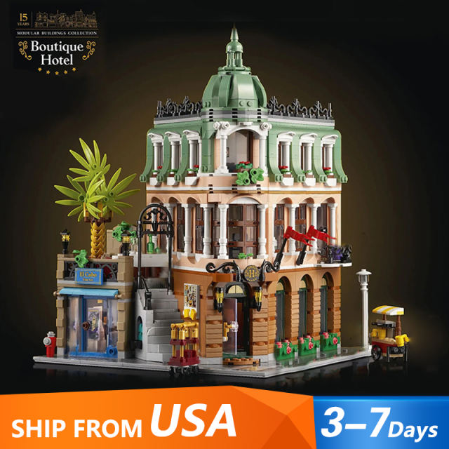 LEJI 22050 Boutique Hotel Creator Modelr 3066pcs Building Building Blocks Brick 10297 from USA 3-7 Day Delivery