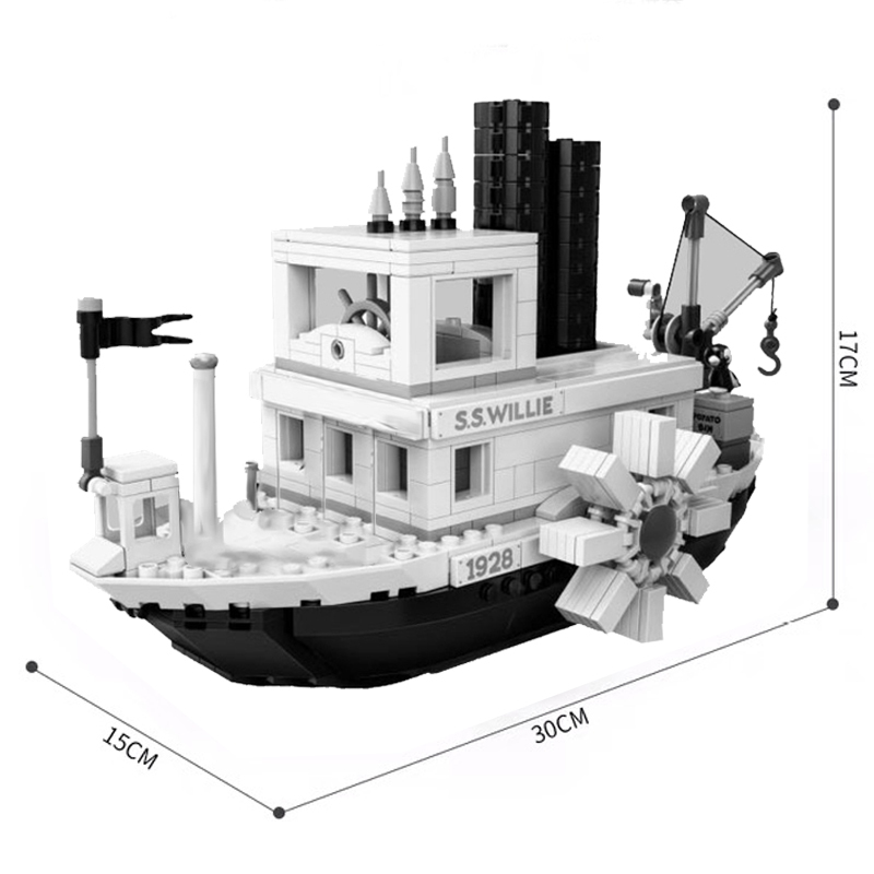 ZM60007 / SX6011 / LJ99018 Ideas Steamboat Wille Mickey Mouse S.S.Wille Boat 21317 Building Blocks 751pcs Bricks Toys from China