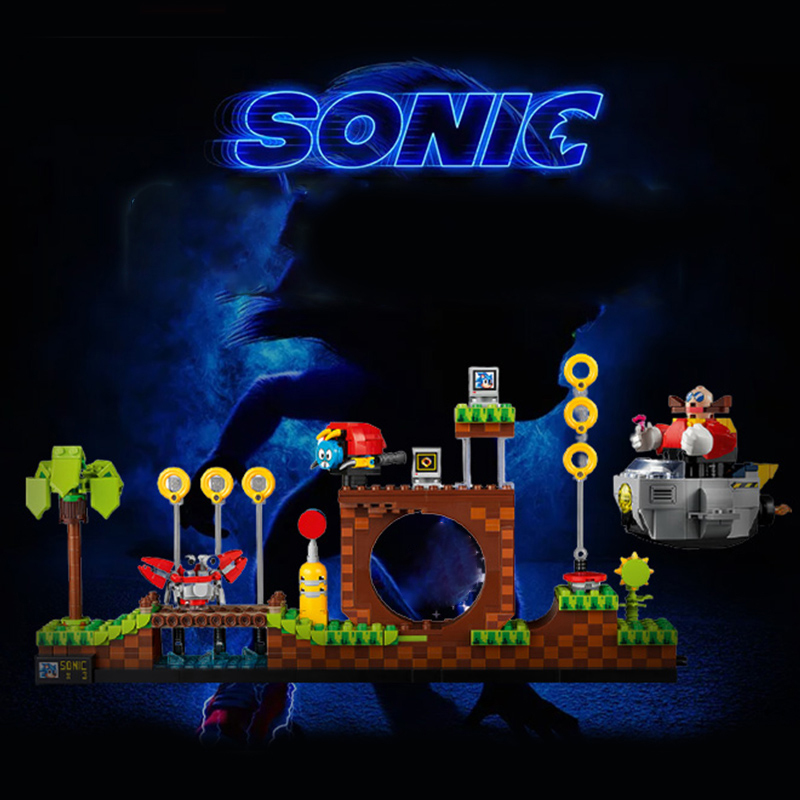 KING 29005 Green Hill Zone Sonic the Hedgehog Game 21331 Building Block Brick 1125±pcs from China