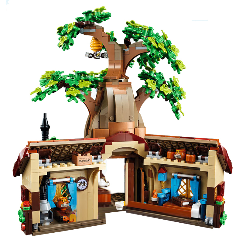 Customized 19043 Winnie the Pooh Tree House Bear Oak Tree in Hundred Acre Wood Ideas 1305pcs 21326 from China