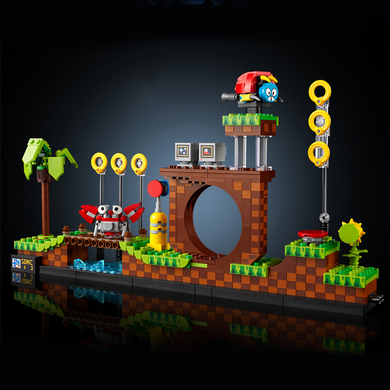 KING 29005 Green Hill Zone Sonic the Hedgehog Game 21331 Building Block Brick 1125±pcs from China