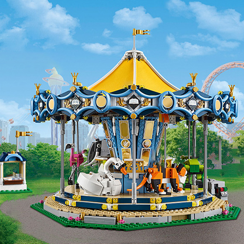 SX 6016 Carousel Amusement Park PF Optional  Creator 10257 Building Block Brick 2670±pcs From China