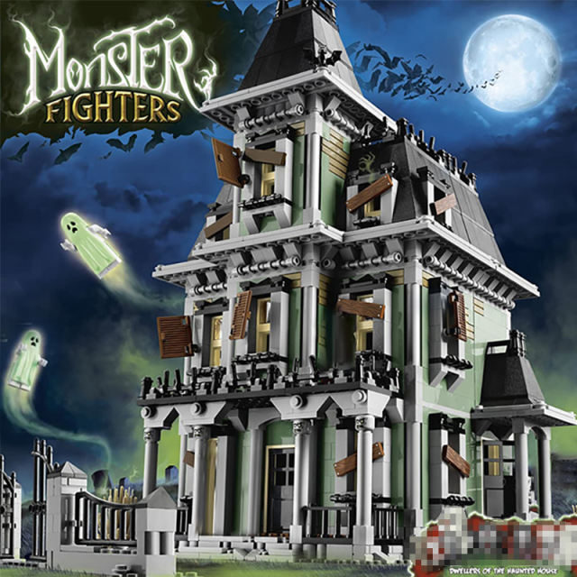 KING X19055 Haunted House "Monster" Fighters Theme 10228 Building Block 2064pcs Brick Toys From China