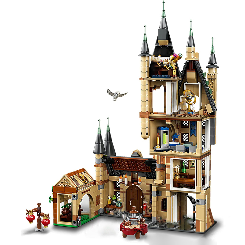 KING 19023 Hogwarts Astronomy Tower Harry Potter  Building Blocks 971pcs Bricks 75969 Toys From China