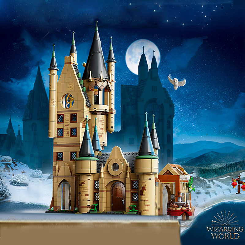 KING 19023 Hogwarts Astronomy Tower Harry Potter  Building Blocks 971pcs Bricks 75969 Toys From China