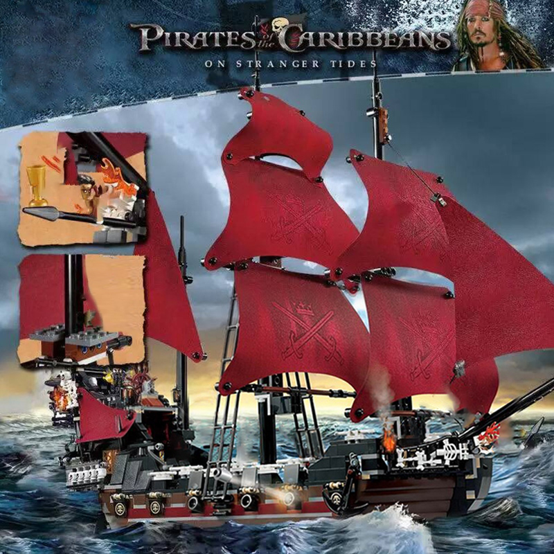 Queen Anne's Revenge Pirates of the Caribbean 4195 Building Block Brick 1097±pcs from China