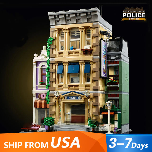 Customized 1661 "Police" Station Building Blocks 2923pcs Bricks 10278 Toys Model From USA 3-7 Days Delivery