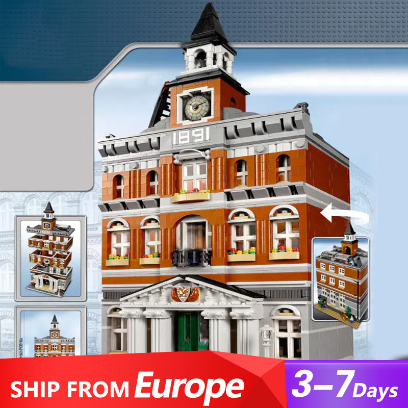Customzied 99011 Expert Series Town Hall Building Blocks 2766pcs Bricks Toys Model 10224 To Europe 3-7 Days Delivery