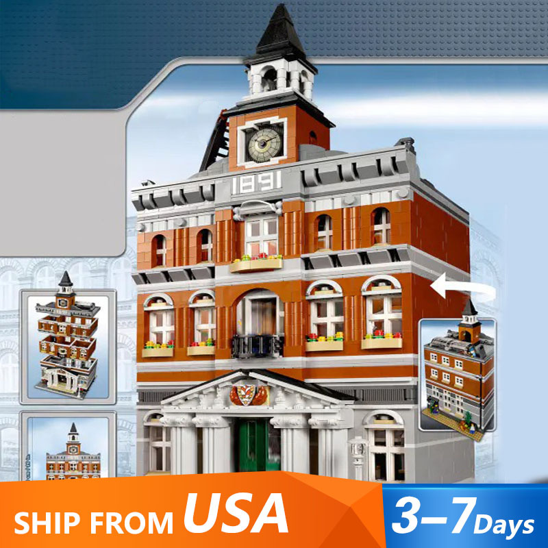 Customzied JJ005 / 99011 Town Hall Creator Modular Building 2766±PCS from USA 3-7 Days Delivery 10224